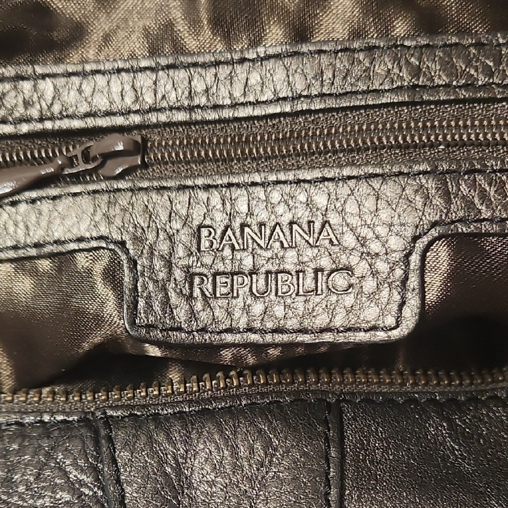 BANANA REPUBLIC LEATHER COW HIDE Chic Brown  Shoulder Bag - Picture 7 of 13